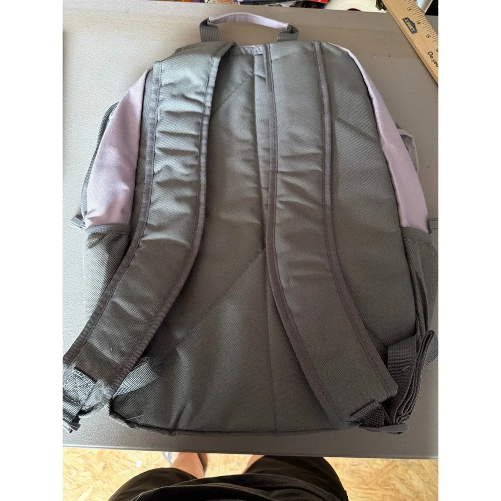 Eastsport Bungee Cord Backpack Lavender Grey School Travel Utility Bag